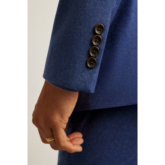 Bonobos Italian Stretch Wool Flannel Blazer Suit Jacket Bright Navy Men 40R Slim - Picture 9 of 13